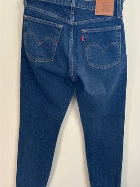Womens 27 W Levis Premium Wedgie Fit Ankle Jeans High Rise Medium Indigo blue